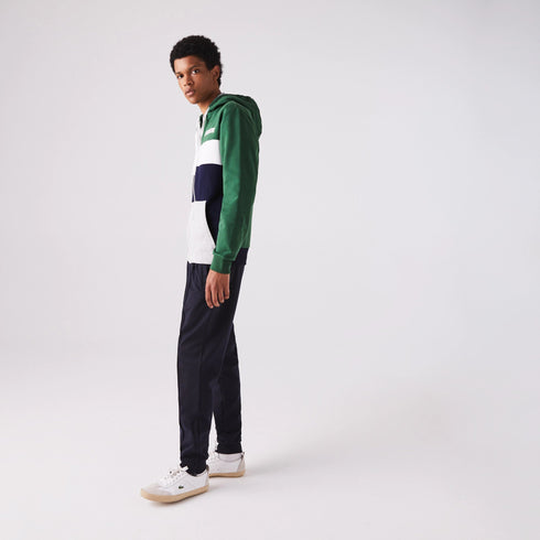 Felpa Uomo con zip Verde blu LACOSTE- Francavilla Moda