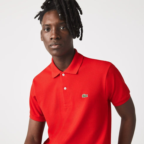 Polo Uomo L1212 con bottoni madreperla Rosso LACOSTE- Francavilla Moda