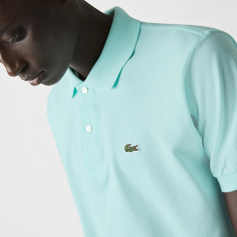 Polo Uomo L1212 con bottoni madreperla Verde acqua LACOSTE- Francavilla Moda