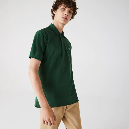 Polo Uomo L1212 con bottoni madreperla Verde LACOSTE- Francavilla Moda