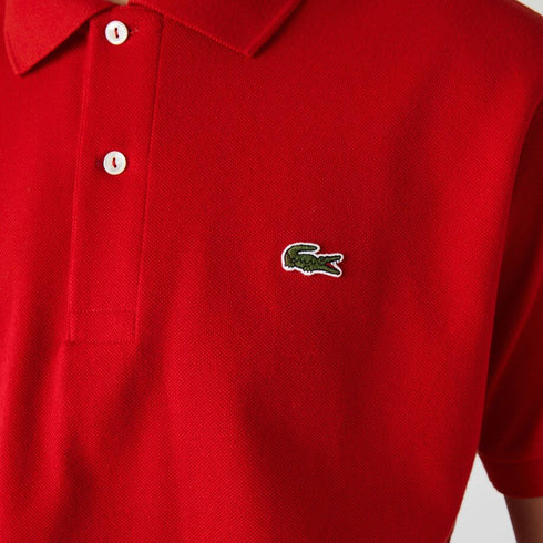 Polo Uomo L1212 con bottoni madreperla Rosso LACOSTE- Francavilla Moda