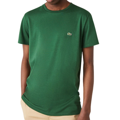 T-shirt Uomo Cotone Pima basica Verde LACOSTE- Francavilla Moda