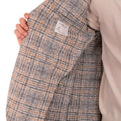 LBM 1911 Giacca da uomo Giacca Uomo con impunture su revers Grigio beige - Francavilla Moda