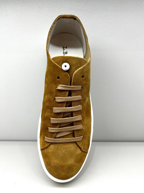 Scarpa Sneakers Uomo in vera pelle Tabacco L.B.M. 1911- Francavilla Moda