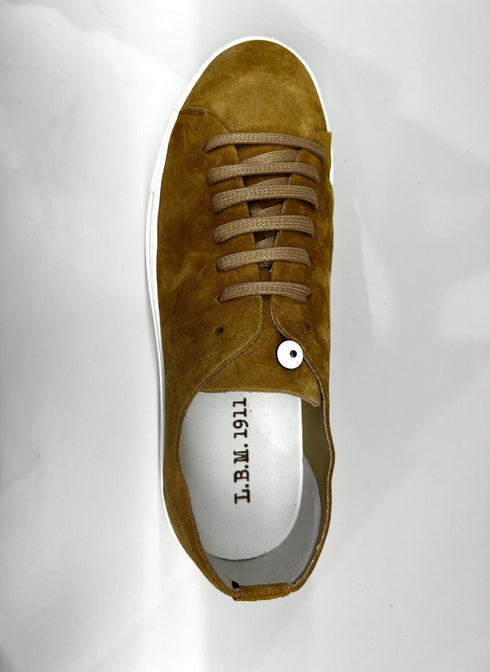 Scarpa Sneakers Uomo in vera pelle Tabacco L.B.M. 1911- Francavilla Moda