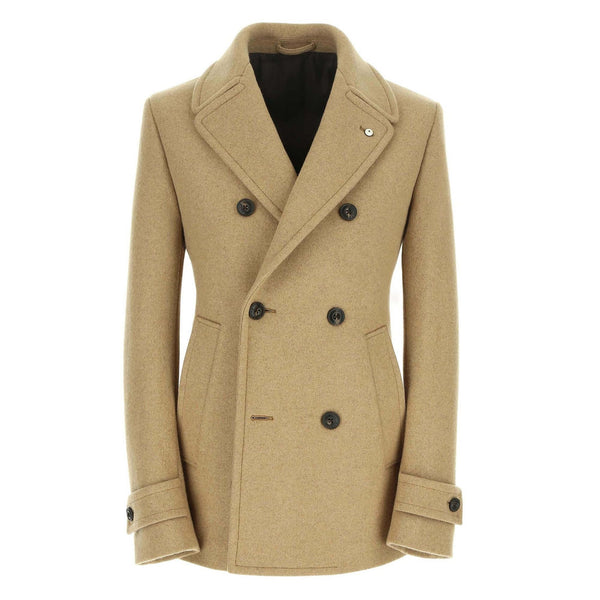 Peacoat Uomo con bottoni e tasche Beige L.B.M.- Francavilla Moda