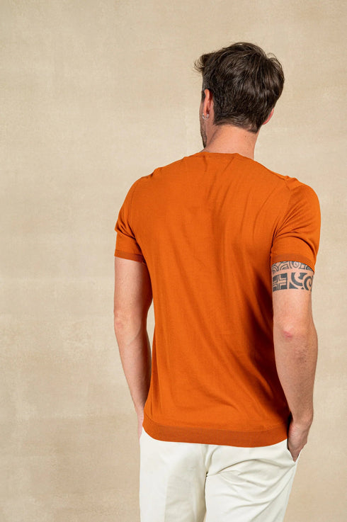 T-shirt Uomo tricot finezza 18 Arancio L.B.M.- Francavilla Moda