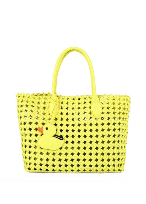 Borsa Donna Duck Bag intrecciato Lime Le Pandorine- Francavilla Moda