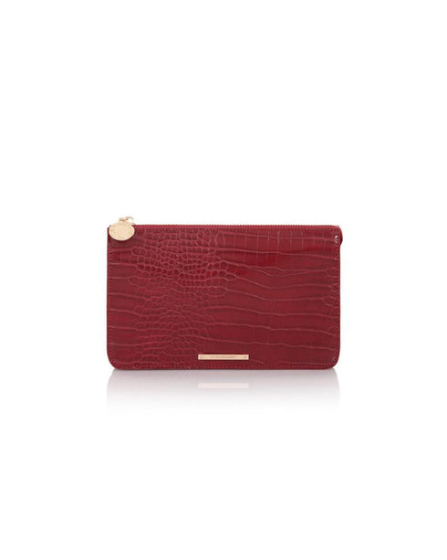 Pochette Donna effetto coccodrillo Bordeaux Le Pandorine- Francavilla Moda