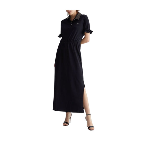 Abito Donna lungo con colletto polo Nero LIU JO- Francavilla Moda