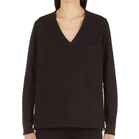 Blusa Donna bitessuto maculato Nero verde LIU JO- Francavilla Moda