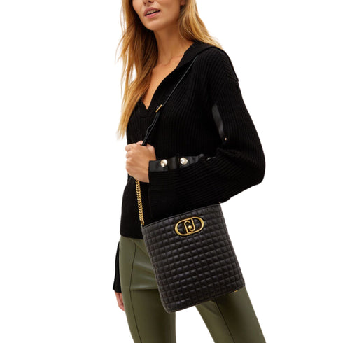 Borsa Donna a secchiello metelassé Nero LIU JO- Francavilla Moda