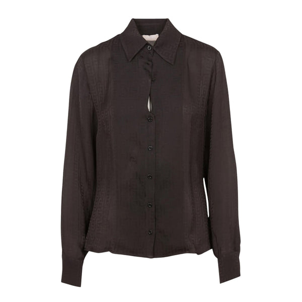 Camicia Donna con motivo logato Nero Liu Jo- Francavilla Moda