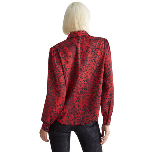 Camicia Donna in raso con fantasia Beige Liu Jo- Francavilla Moda