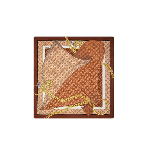 Foulard Donna con stampa all over Cammello Liu Jo- Francavilla Moda