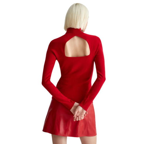 Maglia Donna con cintura gioiello Rosso Liu Jo- Francavilla Moda