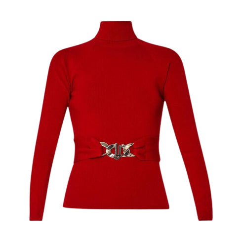 Maglia Donna con cintura gioiello Rosso Liu Jo- Francavilla Moda