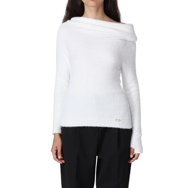 Maglia Donna con scollo a barca Bianco LIU JO- Francavilla Moda