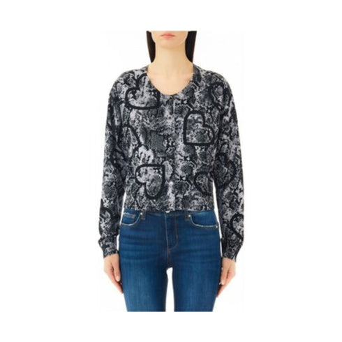 Liu Jo Maglia Maglia Donna con stampa cuori Grey phyton - Francavilla Moda