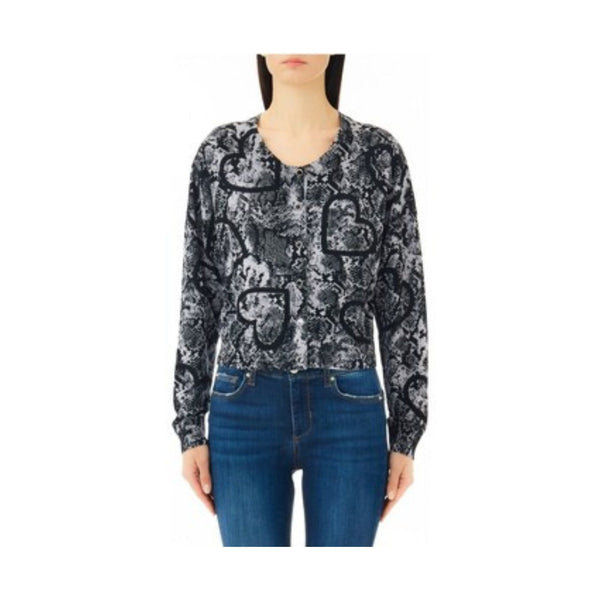 Liu Jo Maglia Maglia Donna con stampa cuori Grey phyton - Francavilla Moda