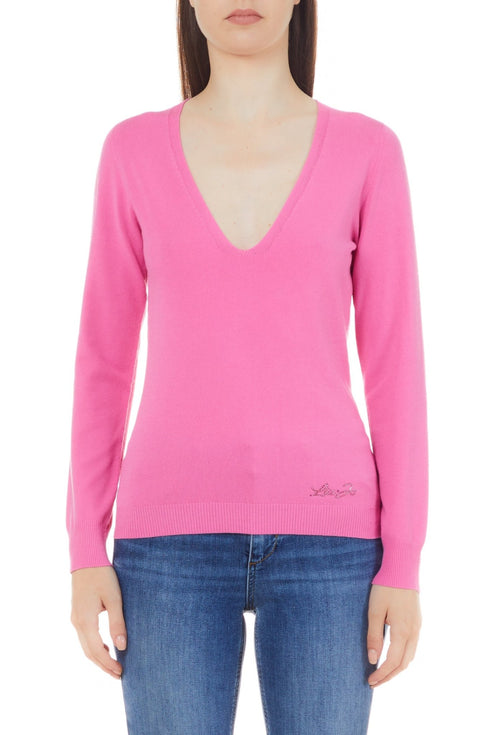 Maglia Donna in viscosa con scollo a V Orchidea Liu Jo- Francavilla Moda