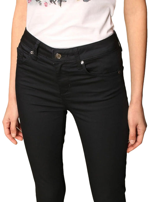 Pantalone cinque tasche Donna slim a vita alta Nero Liu Jo- Francavilla Moda