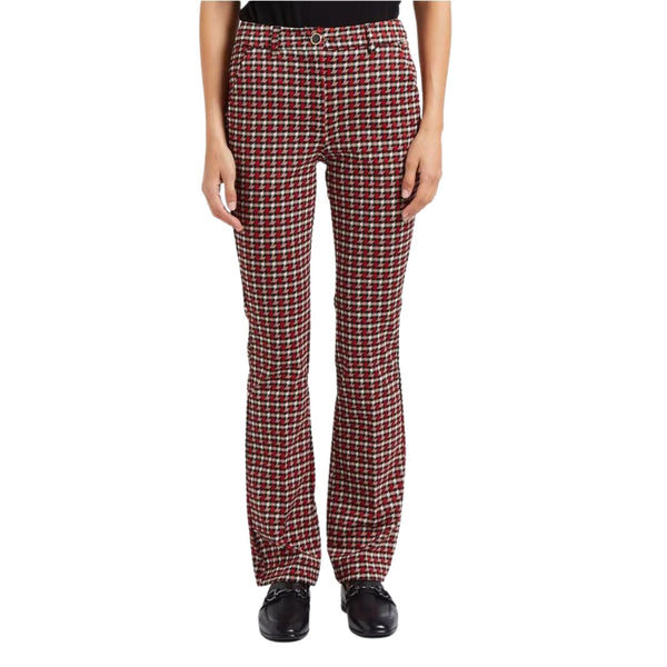 Pantalone Donna a quadri fondo largo Rosso Liu Jo- Francavilla Moda