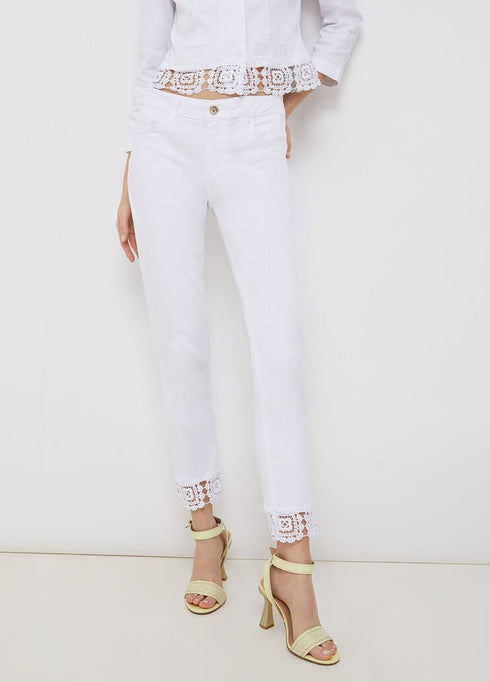 Pantalone Donna cinque tasche skinny Bianco LIU JO- Francavilla Moda