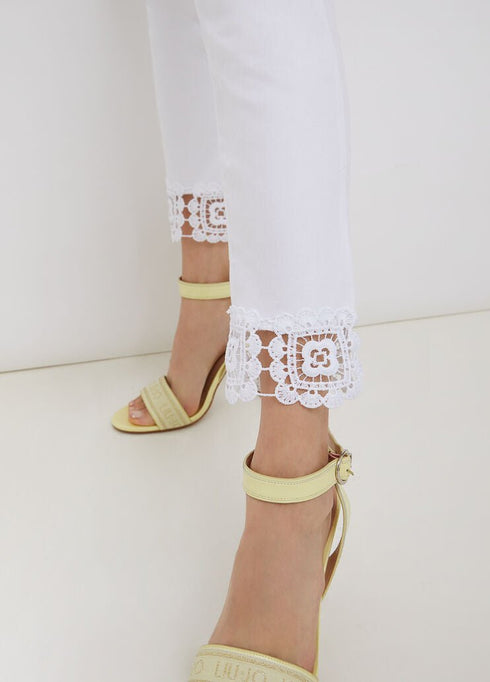 Pantalone Donna cinque tasche skinny Bianco LIU JO- Francavilla Moda