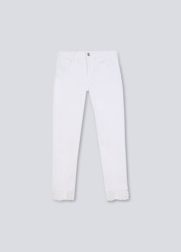 Pantalone Donna cinque tasche skinny Bianco LIU JO- Francavilla Moda
