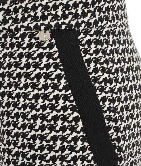 Pantalone Donna zampa pied de poule Panna nero Liu Jo- Francavilla Moda