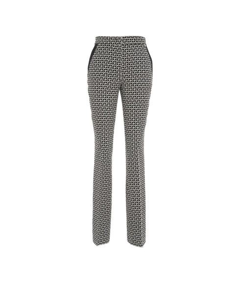 Pantalone Donna zampa pied de poule Panna nero Liu Jo- Francavilla Moda