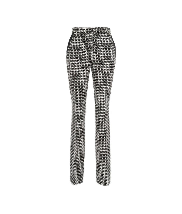 Pantalone Donna zampa pied de poule Panna nero Liu Jo- Francavilla Moda