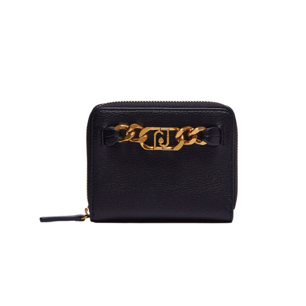 Portafoglio Donna con logo a catena Nero Liu Jo- Francavilla Moda