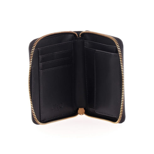 Portafoglio Donna con logo e taschino Nero Liu Jo- Francavilla Moda