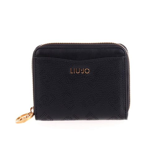 Portafoglio Donna con logo e taschino Nero Liu Jo- Francavilla Moda