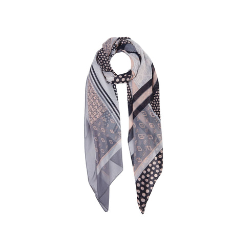 Liu Jo Sciarpa Sciarpa Donna con pois e logo Nero - Francavilla Moda