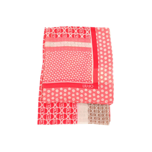 Liu Jo Sciarpa Sciarpa Donna con pois e logo Corallo P24-LIU.JO2A4040T0300-61632-UNI - Francavilla Moda