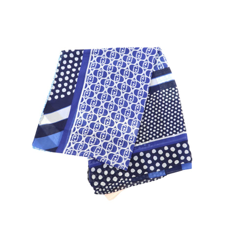 Liu Jo Sciarpa Sciarpa Donna con pois e logo Blu P24-LIU.JO2A4040T0300-64018-UNI - Francavilla Moda