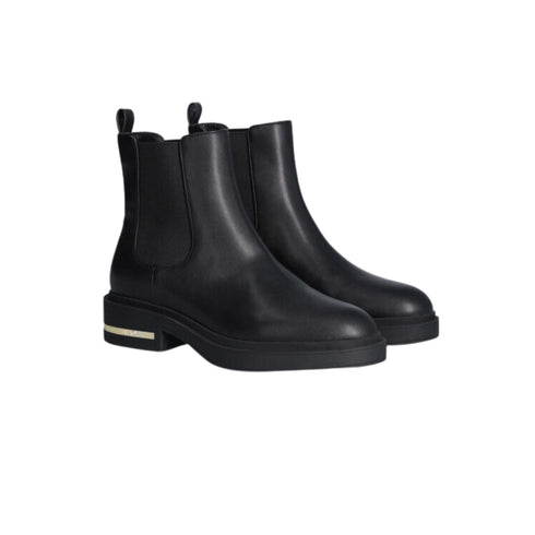 Stivaletto Donna con inserto logato effetto metallizzato Nero Liu Jo- Francavilla Moda