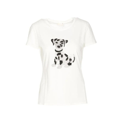 Liu Jo T-shirt T-shirt Donna con paillettes frontali Bianco P24-LIU.JOWA4052J5003-Q9981-S - Francavilla Moda