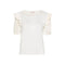 Liu Jo T-Shirt T-shirt Donna con rouches e strass Panna - Francavilla Moda