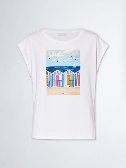 Liu Jo T-shirt T-shirt Donna con stampa di città Forte dei marmi - Francavilla Moda