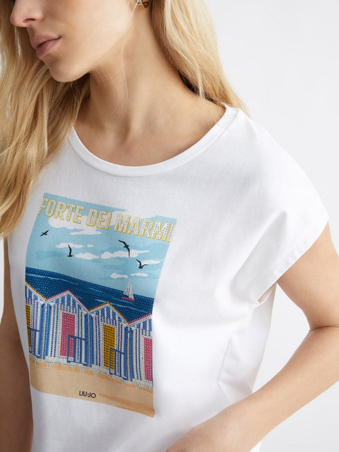 Liu Jo T-shirt T-shirt Donna con stampa di città Forte dei marmi - Francavilla Moda