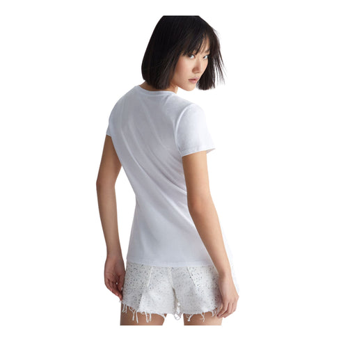 T-shirt Donna con stampa sul petto Bianco Liu Jo- Francavilla Moda