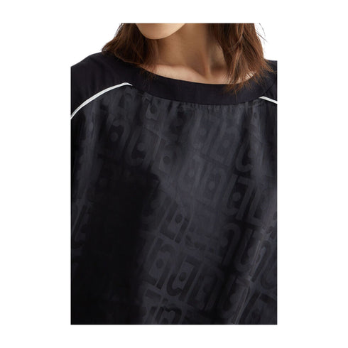 Liu Jo T-shirt T-shirt Donna in raso con elastico Nero - Francavilla Moda