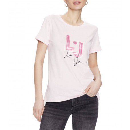 T-shirt Donna manica corta glitter Rosa Liu Jo- Francavilla Moda