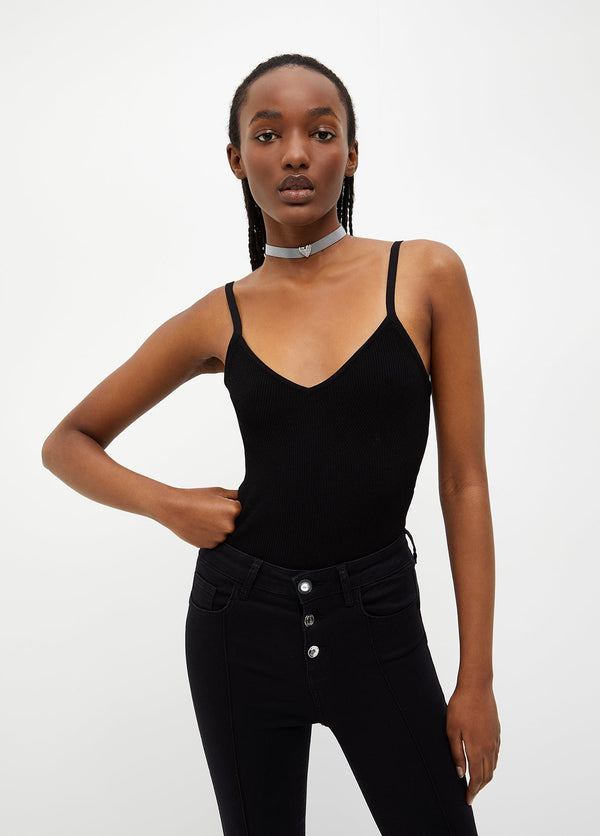 Top Donna con bretelle Nero Liu Jo- Francavilla Moda