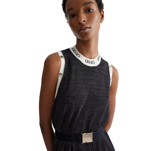 Liu Jo Tuta intera Tuta Donna in viscosa e lurex Nero - Francavilla Moda