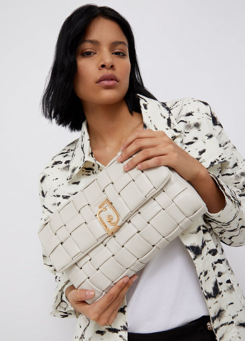 Borsa Donna a tracolla intrecciata ecosostenibile Gesso LIU.JO- Francavilla Moda